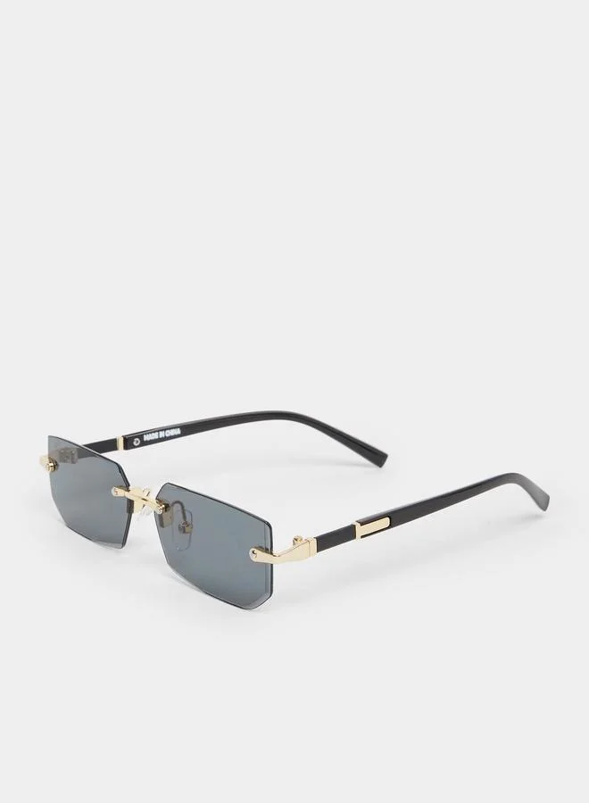 ستايلي نظارة شمسية مستطيلة بدون إطار